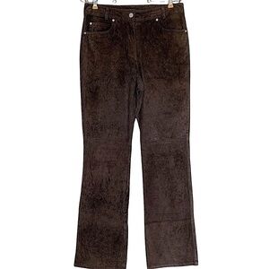 𝅺YANSI Fugel Washable Suede Jeans Brown Size 8